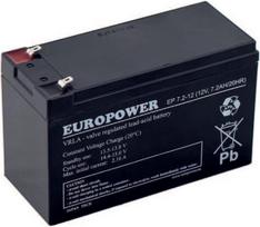 EMU BATTERY 12V 7.2AH VRLA/EP7.2-12 T2 EUROPOWER EMU
