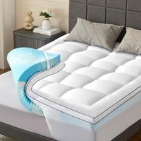 NicePlus 2 viename purškiančio memory putplasčio čiužinio pagrindas su minkštu užvalkalu 90-180x200x7cm 180 (Suitable for two persons) balta