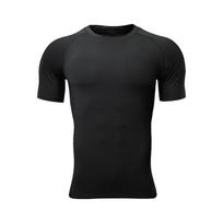 Men's Moisture-Wicking Short Sleeve Athletic Compression T-Shirt for Running, Basketball, and Fitness. black
