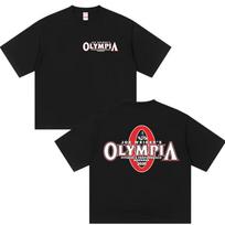 Olympia Gym Fitness 2026 Logotipas Spausdinti Marškinėliai Vyriški Gerbėjai Sporto Salė Apvalia Kaklo Trumpomis Rankovėmis Marškinėliai Moteriški Vintažiniai Per didelio Dydžio Medvilniniai Marškinėliai S