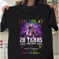 Coldplay Band Music Of The Spheres 28 Years T Shirt Full Size S-5XL S blue