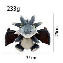 Pliušinis 35cm Monster Hunter Deformuoto Fatalio Lėlės Pagalvė - Puiki Dovana Gerbėjų Kolekcijai Arba Vaikų Draugų Gimtadieniui 35cm gray