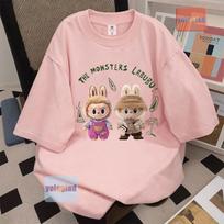 LABUBU Oversize Tee | Korean Cotton T-Shirt Couple Look | Baju Murah S–3XL Unisex Casual 110