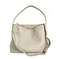 Didelės talpos retro rankinė per petį - Austa matinė medžiaga 34*11*29 beige