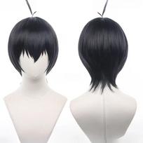 Anime Isagi Yoichi Cosplay Perukas Trumpas Juodas/Mėlynas Cosplay Perukai Atsparus Karščiui Yoichi Isagi Perukai Helovino Šventė Sintetiniai Perukai blue