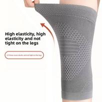 Graphene Knee Pads Joint Cover Warm and Cold Knee Pads Leg Pads Socks Cover Joint Pain Implanted Non-slip Silk Breathable M【29*14cm】 gray
