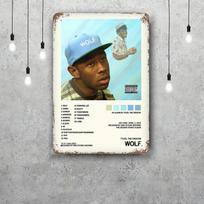Tyler The Creator Vintažiniai Metaliniai Skardos Ženklai Plakatai Dekoras Retro Metalinė Plokštelė Sienos Meno Dekoras Garažui Barui 20x30cm（7.8x11.8inch） white