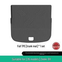 2026 Zeekr 8X TPE Floor Mats: Custom Fit, Waterproof, Dirt-Proof, Eco-Friendly Trunk Mat black