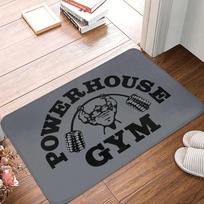 Powerhouse Gym Fitness Motivation Doormat for Home Gym Entrance Non Slip Floor Mat Indoor Outdoor Use Home Decor Entrance Rug 40x60cm