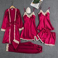 Moterų nuotakos pamergės vestuvių vakarėlio chalatas moteriški naktiniai drabužiai baltas kimono pižama viskozė laisvalaikio naktinukai namų drabužiai M vyno raudonos spalvos