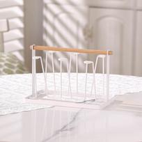 1Pcs 6 Cup Glass Drying Rack Non-Slip Cup Organizer For Mugs Glasses And Bottles High Quality gray