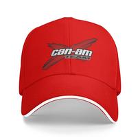 Individuali Can Am beisbolo kepurė Unisex moterims Kvėpuojanti BRP motociklo Tėčio kepurė Streetwear One Size red