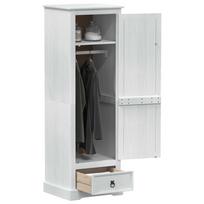 White Wardrobe 55 x 50 x 170 cm Solid Pine Wood