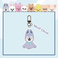 Stray Kids SKZOO Acrylic Keychain, Cute Cartoon Ghost Costume Double-Sided Keyring, Kawaii Anime Bag Pendant DIY Accessories for Kpop STAY Fans 7 white