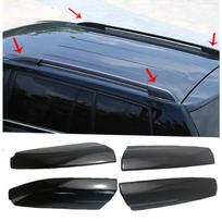 4 vnt. Juodas stogo bagažinės bėgelio galinis dangtelis Korpuso dangtelis Toyota Highlander XU40 2008 2009 2010 2011 2012 2013 Pakeičiami dangtelio priedai