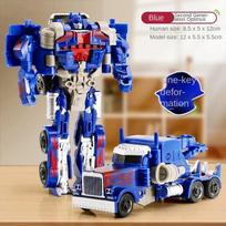 Transformation Car Anime Robot Model One Step Deformation Robot Toy Kid Puzzle Toy Deformation Car Action Figure Model brown