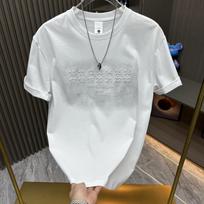 Trendy Brand Short-Sleeved T-Shirt Men'S Summer New Round Neck Solid Color Loose And Versatile Half-Sleeved Bottoming Shirt Fashion Top M