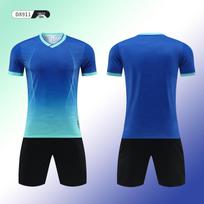 Children's and Men's Football Team Kit - Short Sleeve Sports Jersey and Training Set Kids 2XS mėlyna