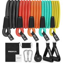 Anti-Break Resistance Bands Set,Exercise Bands for Men Women with 5 Fitness Tubes,2 Foam Handles,2 Ankle Strap,Door Anchor for Strength Workouts,Yoga W blue