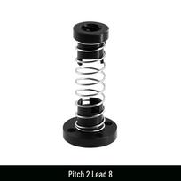 3D Printer T8 POM Brass Nut with Spring for Backlash Elimination black