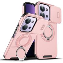Skirta Redmi Note 13 Pro dėklas Redmi Note 13 Pro + 5G dangtelis Magnetinis žiedas Šarvuotas Stumdomas kameros objektyvo apsaugas Magsafe Belaidžio įkrovimo dangtelis Redmi Note 13 Pro 4G