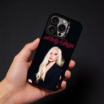 Singer L-Lady G-Gaga Phone Case For iPhone17, 16,15,14,13,12 Pro Max Black Candy Matte Shockproof Cover iPhone15plus black