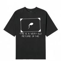 Funny Sperm Graphic Tee | 'Very Old Picture of Me’ Casual T-Shirt XXL black