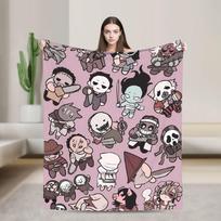 Dead by Daylights Persona Šilta Minkšta Pliušinė Antklodė Studentams Flanelinė Grafiniam Sofos Fotelio Lovos Uždangui 75X95CM black