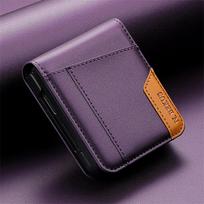 For Samsung Galaxy Z Flip7 FE 2025 Phone Case Flip Leather Magnetic Cover Wallet Card Samsung Z Flip 7 Case Galaxy ZFlip 6 5 4 3 Galaxy Z Flip7 violetinė