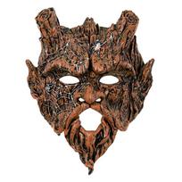 Spider Web Pattern Tree Man Mask Breathable Tree Ghost Mask  Theatrical Performance Mask