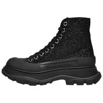 Alexander McQueen Tread Slick Glitter High Top 'Black' Women's 666806W4JF41000 39 black