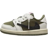 Travis Scott x Jordan Air Jordan 1 Minkšti ir patogūs žemi kūdikių batai Žali Kūdikiams ir mažiems vaikams DO5441-200 27 žalia