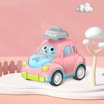Kūdikių animacinių filmų žaislai Automobiliai Mini Press Go Transporto priemonės Inercija Traukti atgal Automobiliai Montessori Ankstyvasis ugdymas Šliaužiantys žaislai mažiems berniukams white