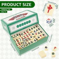 Mini Chinese Mahjong Game Set Portable Board Game Travel Mahjong For Family Gathering Game Play Family Leisure Time Travel Party