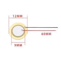 10pcs For Audio Buzzer Piezoelectric Piezo Ceramic Wafer Plate Dia 12/15/18/20/27/35/50MM With Wire Buzzer Loudspeaker beige