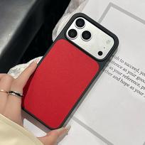 Simple Matte Leather Textured Phone Case For iPhone 17 16 15 14 13 Pro Max Solid Color Shockproof Bumper Protection Shell Cover iPhone17 red