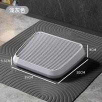 Litter Catcher Ramp Box Litter Box Step Cat Double Layer Elevated Tray with Filter Function Non-Slip Trapper Easy Cleaning Tool gray