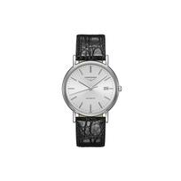 Longines Automatinis Mechaninis Laikrodis 30 Metrų Vandeniui Atsparus 38,5 Mm Sidabrinis Ciferblatas Nerūdijančio Plieno Korpusas Natūralios Odos Dirželis L4.921.4.72.2 Silver Dial white