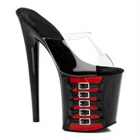 23CM Sexy Women Pole Dance Shoes Summer Peep Toe Sandals Pumps Party Club Platform High-heeled Shoes Plus Size 34 black