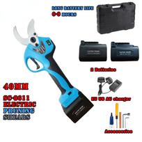 21V 40mm Akumuliatorinis Nešiojamas Elektrinis Genėtuvas Ličio Jonų Genėjimo Žirklės Efektyvios Žirklės Bonsai Medžio Šakos Sodo Įrankiai black