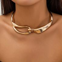 Gold Color Choker Necklace Heavy Metal Twisted Chain Fashion Chunky Chain Necklace  Men auksas