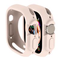Dėklas Apple Watch Ultra 2 49mm Apyrankei Visapusiškai Atsparus Smūgiams TPU Apsauginis Minkštas Silikoninis Juostos Dangtelis Buferis Atsparus Įbrėžimams 49mm series Ultra 2 rožinė