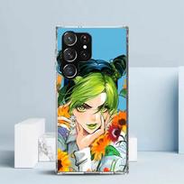 JoJo Bizarre Adventure Jolyne Cujoh Phone Case For Samsung Galaxy S24 S25 Edge S26 Ultra S22 S23 Plus S21 + S20 FE Soft TPU Back Samsung S24 Plus black