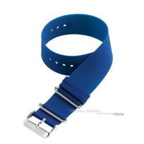 18mm 20mm 22mm Silicone One Piece Watch Straps Universal Soft Waterproof Rubber Watchband for Women Men Black Blue Grey Bracelet 20mm mėlyna