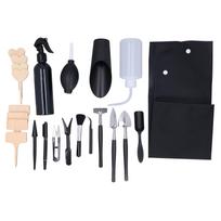 23pcs Succulent Tools Miniature Garden Transplanting Tools Set for Bonsai Plant Small Indoor Plant white