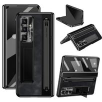 Funda for Samsung Galaxy Z Fold 7 5G Case Hinge Pen Slot Holder Stand Front Screen Glass Leather +Plastic Cover with Touch Pen for Galaxy Z Fold 4 juoda