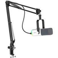 Fifine Microphone Fifine AM8TW AMPLIGAME USB/XLR RGB mikrofon dynamiczny studyjny ze statywem biały AM8TW