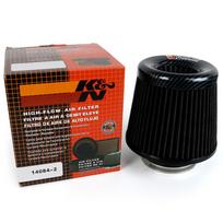 Automobilio oro filtras 75mm 3 coliai Universalus Sportinis Oro įleidimo angos Didelio srauto Tinklelio Kūgis Oro filtras juoda