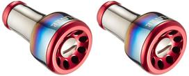Libre Fortissimo Titanium Reel Knob 2-Pack Red Fire Stainless Steel Fishing raudona