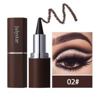 Metallic Silver Smoky Eyeliner Cream Stick Matte Brown Black Silky Smooth Pointed Solid Eye Liner Gel Pencil Waterproof Make Up